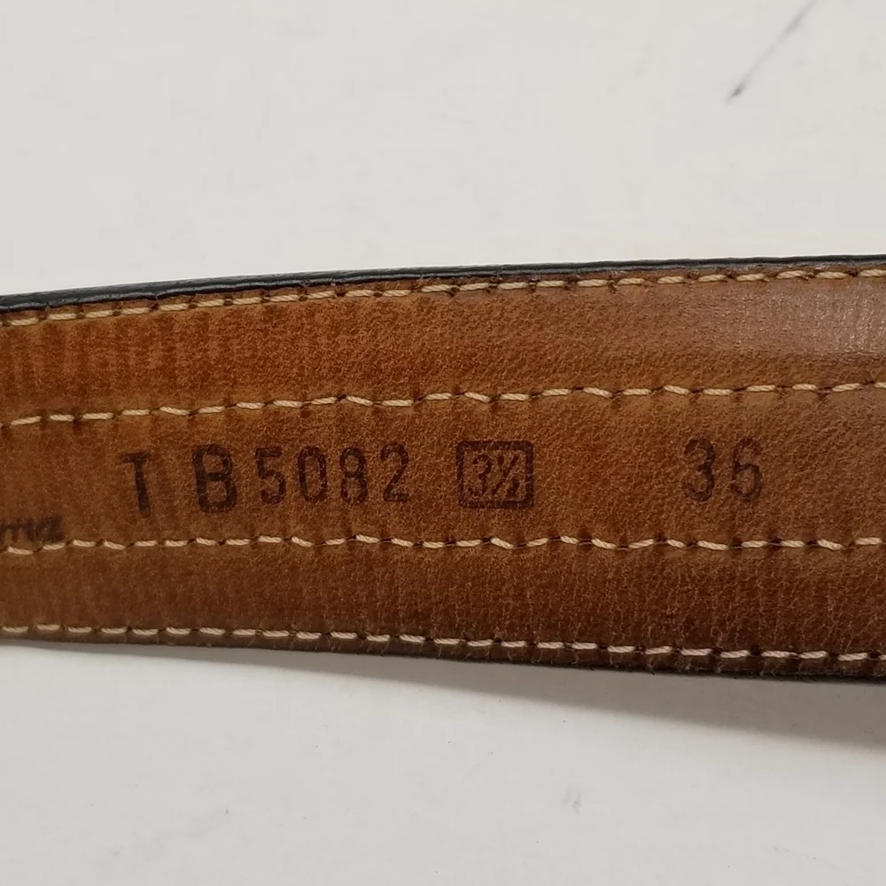 Tommy Bahama Braided Leather Belt Men's Size 36 Brown Tan Western Silver Tone